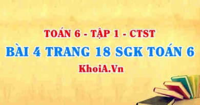 Bài 4 trang 18 SGK Toán 6 Tập 1 Chân trời sáng tạo